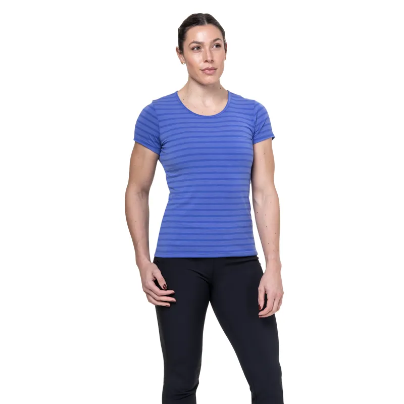 Mountain Equipment Groundup Stripe Women's Tee in Vivid Stripe-3