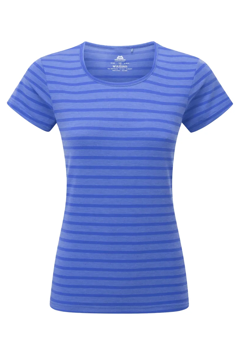 Mountain Equipment Groundup Stripe Women's Tee in Vivid Stripe