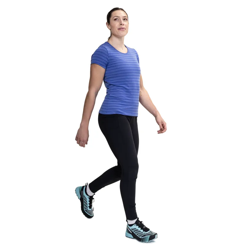 Mountain Equipment Groundup Stripe Women's Tee in Vivid Stripe-1