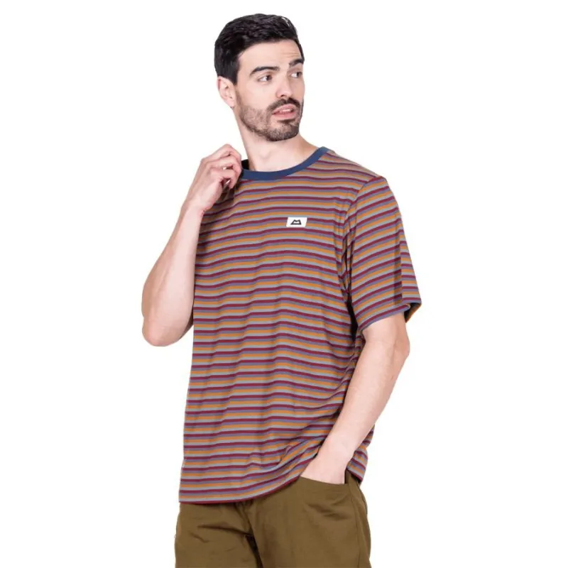 Mountain Equipment Lava Men's Tee Stanage Stripe in Red-4