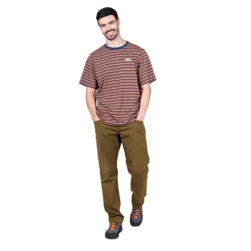 Mountain Equipment Lava Men's Tee Stanage Stripe in Red-1
