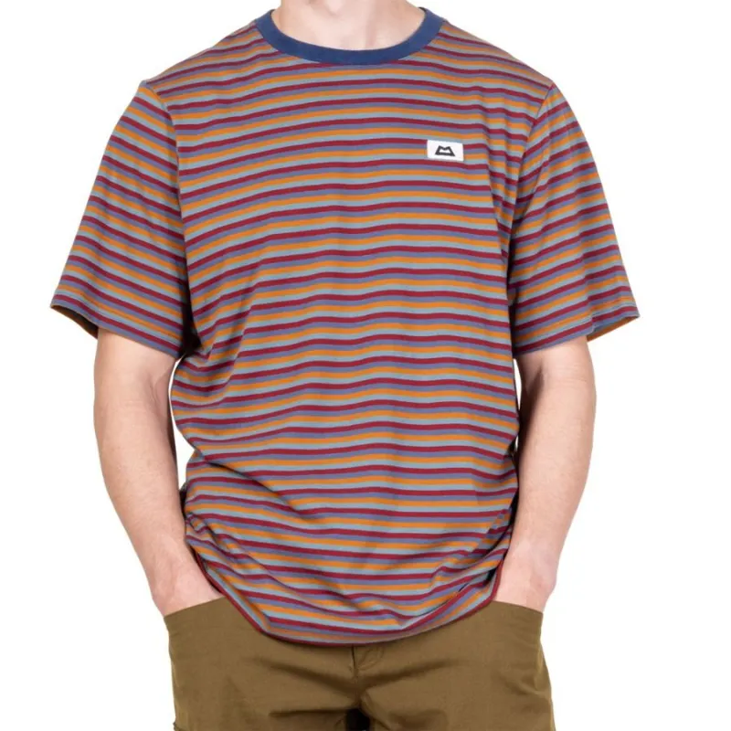 Mountain Equipment Lava Men's Tee Stanage Stripe in Red-5