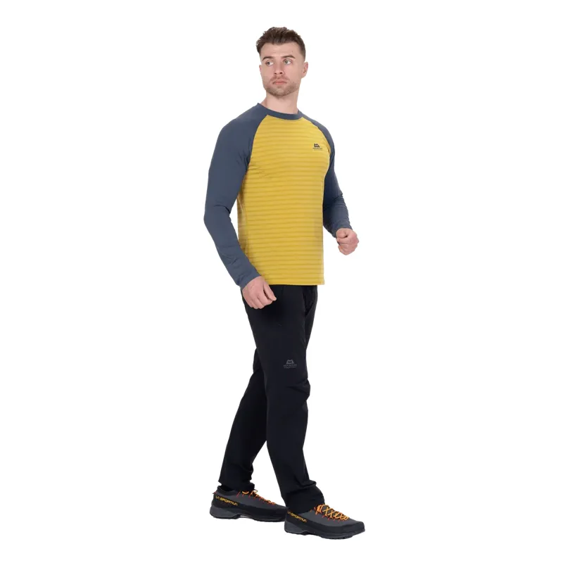 Mountain Equipment Redline LS Men's Tee in Acidstripe/Denim-5