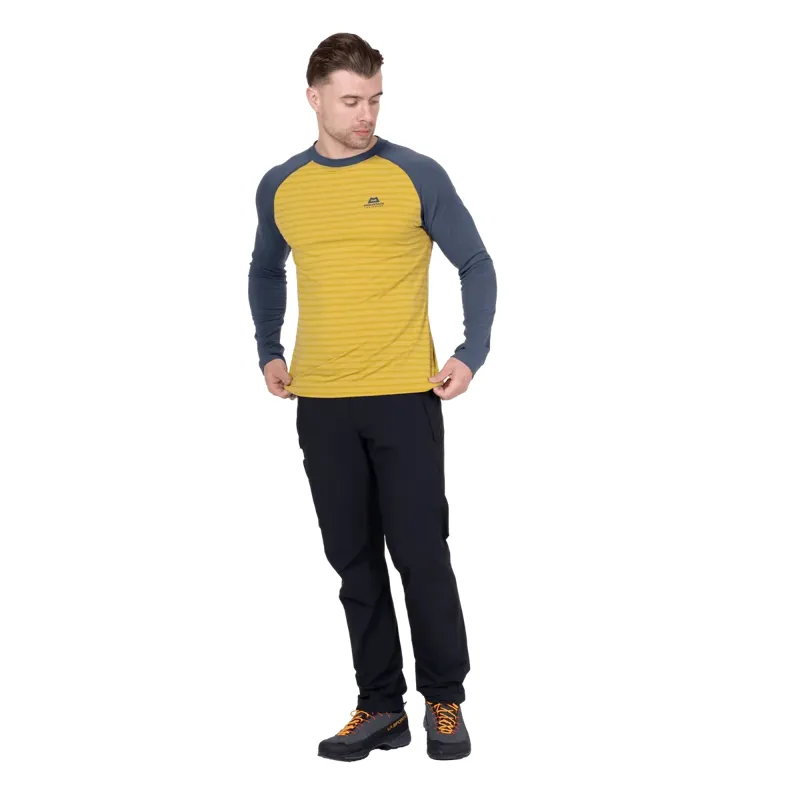 Mountain Equipment Redline LS Men's Tee in Acidstripe/Denim-4