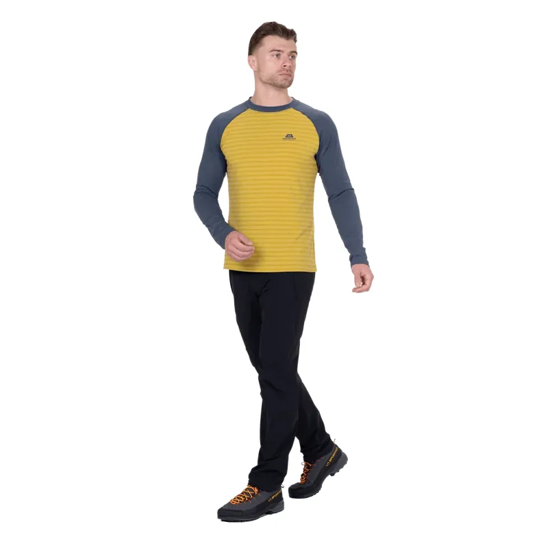 Mountain Equipment Redline LS Men's Tee in Acidstripe/Denim-3