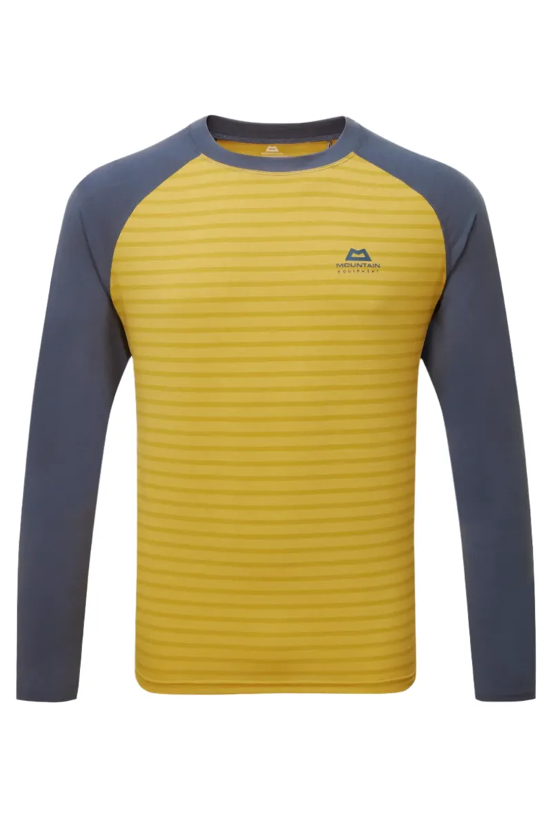 Mountain Equipment Redline LS Men's Tee in Acidstripe/Denim