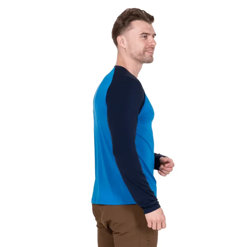 Mountain Equipment Redline LS Men's Tee in Atlantic/Cosmos-5