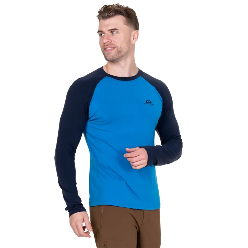 Mountain Equipment Redline LS Men's Tee in Atlantic/Cosmos-4