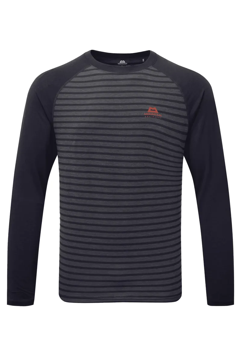 Mountain Equipment Redline LS Men's Tee in Cosmos Stripe/Cosmos