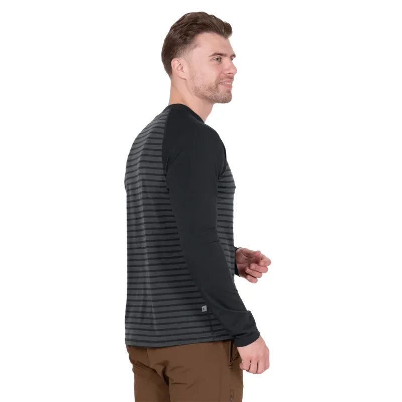 Mountain Equipment Redline LS Men's Tee in Fern Stripe/Fern-5