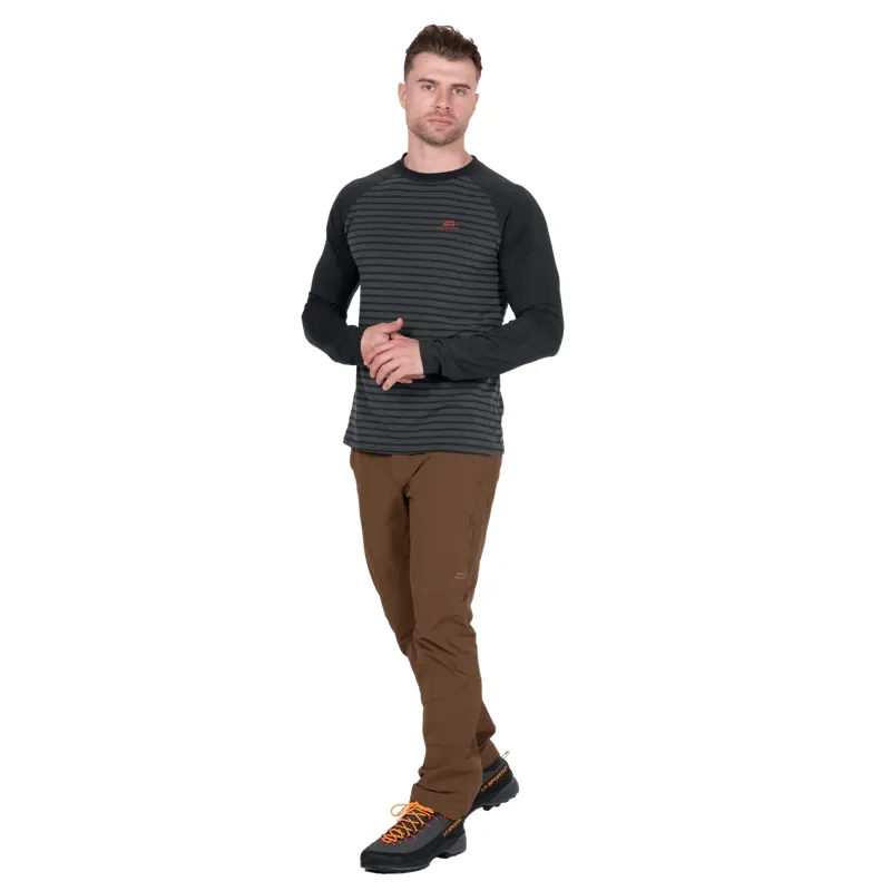 Mountain Equipment Redline LS Men's Tee in Fern Stripe/Fern-2