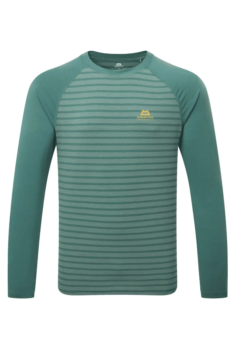 Mountain Equipment Redline LS Men's Tee in Fern Stripe/Fern