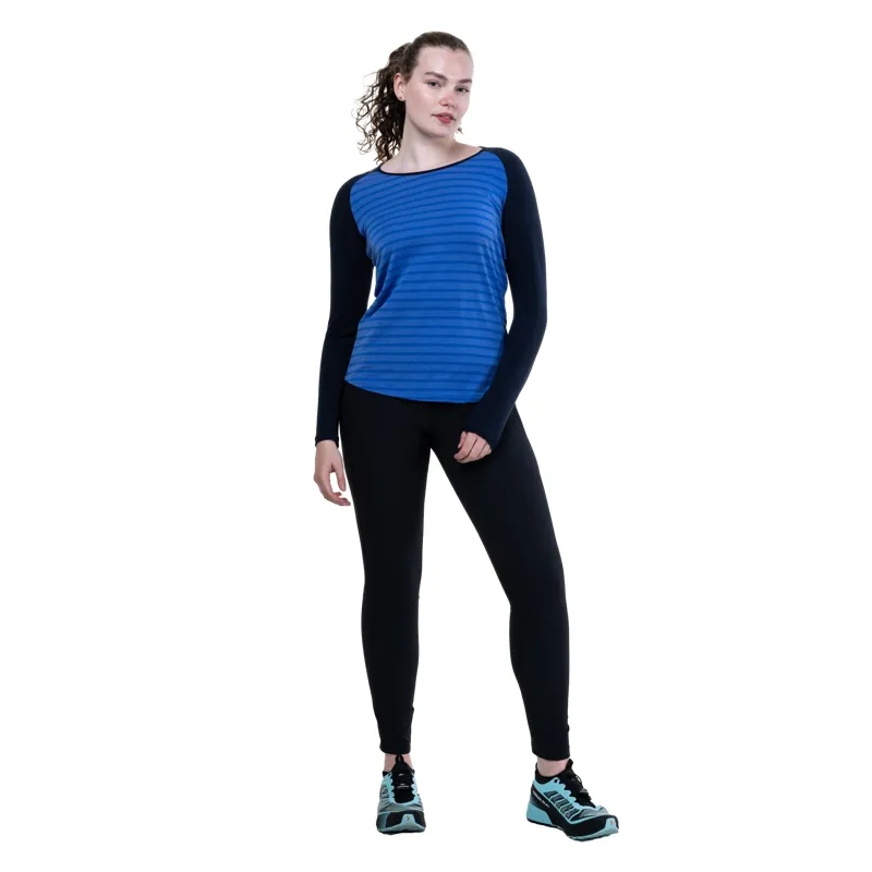 Mountain Equipment Redline LS Women's Tee in Cosmos Stripe/Cosmos-1