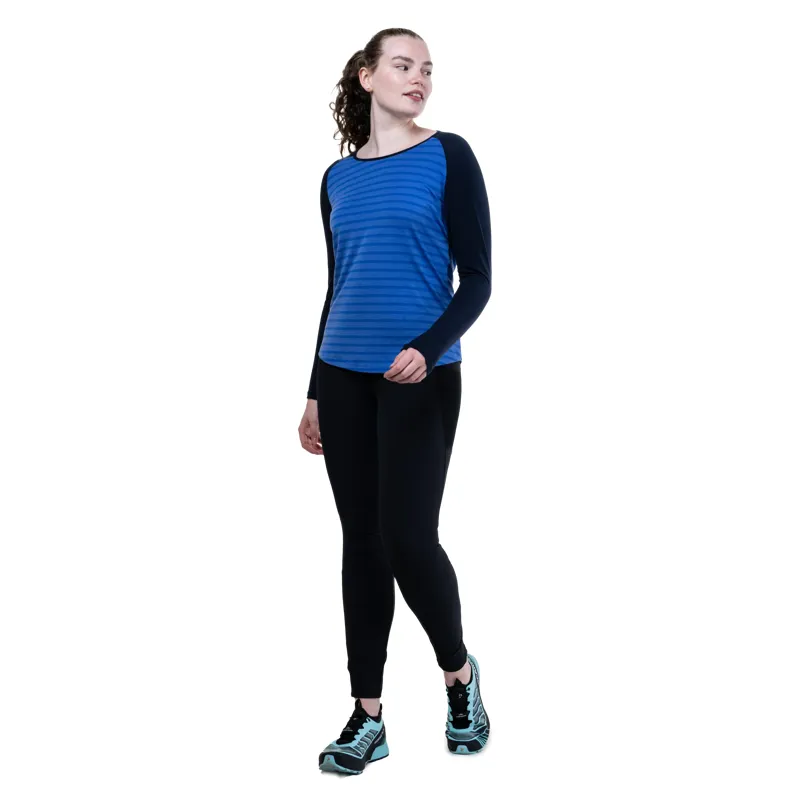 Mountain Equipment Redline LS Women's Tee in Cosmos Stripe/Cosmos-5