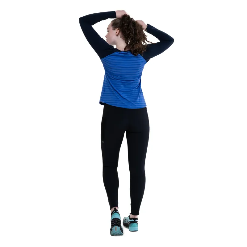 Mountain Equipment Redline LS Women's Tee in Cosmos Stripe/Cosmos-2