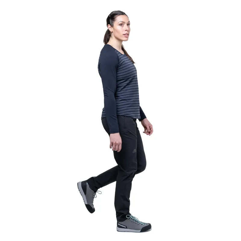 Mountain Equipment Redline LS Women's Tee in Vivid Stripe/Cosmos-5