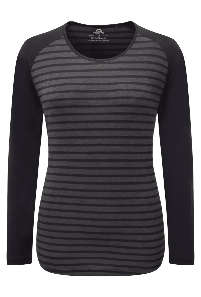 Mountain Equipment Redline LS Women's Tee in Vivid Stripe/Cosmos