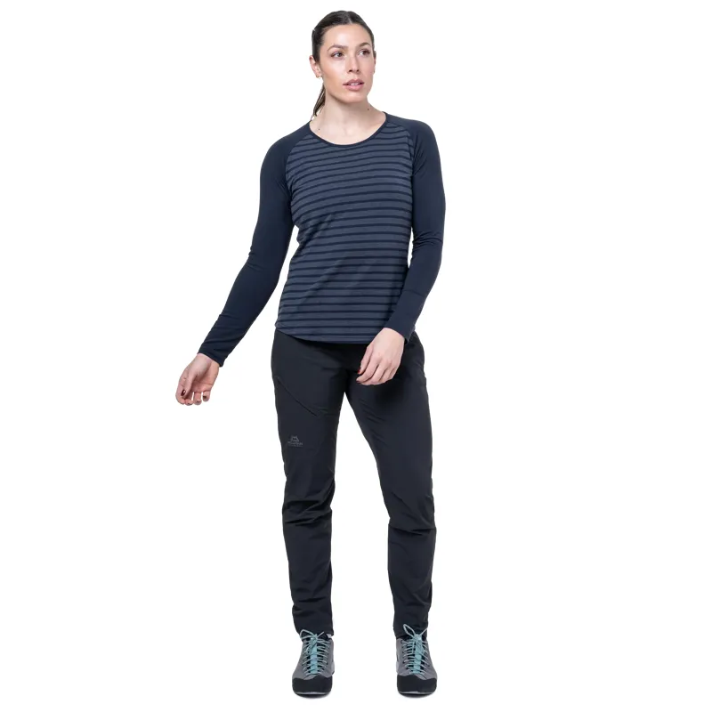 Mountain Equipment Redline LS Women's Tee in Vivid Stripe/Cosmos-3