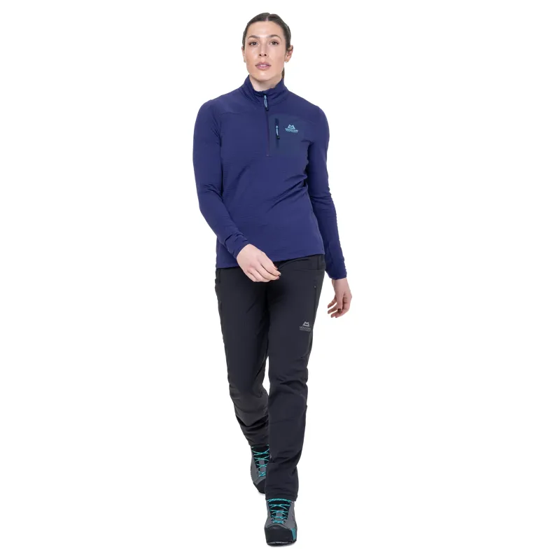 Mountain Equipment Women's Lumiko Zip T Fleece in Amethyst/Medieval-2