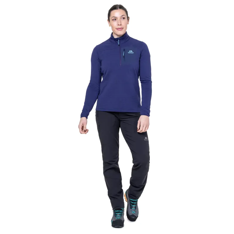 Mountain Equipment Women's Lumiko Zip T Fleece in Amethyst/Medieval-4