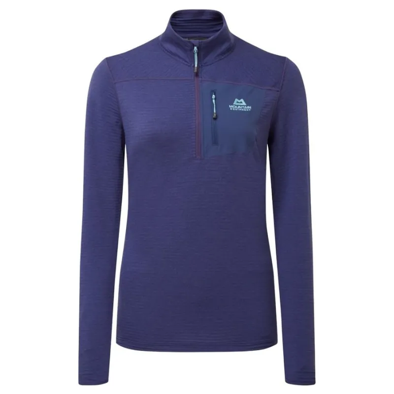 Mountain Equipment Women's Lumiko Zip T Fleece in Amethyst/Medieval