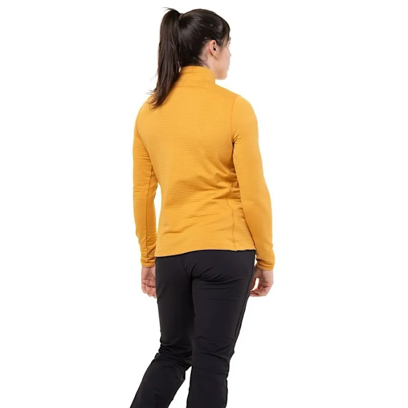 Mountain Equipment Womens Lumiko Zip T Fleece in Butterscotch/Majolica-7
