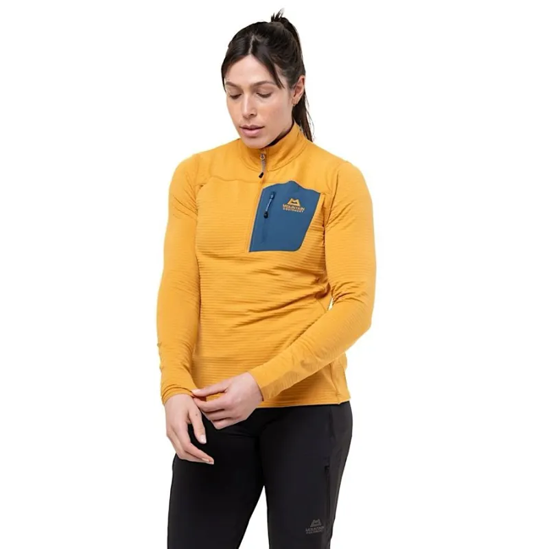 Mountain Equipment Women's Lumiko Zip T Fleece Butterscotch/Majolica-3