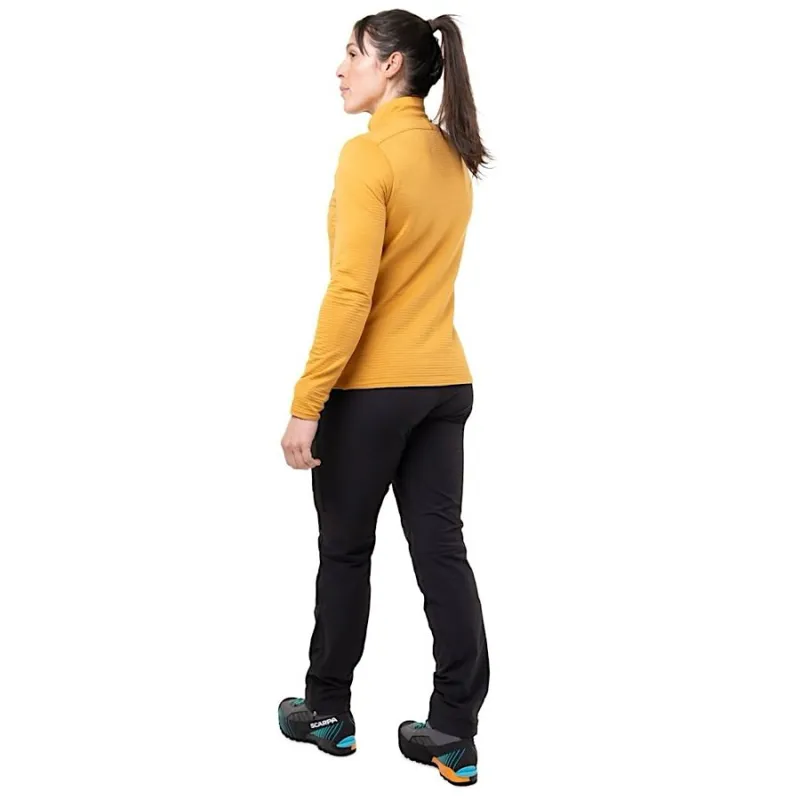 Mountain Equipment Womens Lumiko Zip T Fleece in Butterscotch/Majolica-6