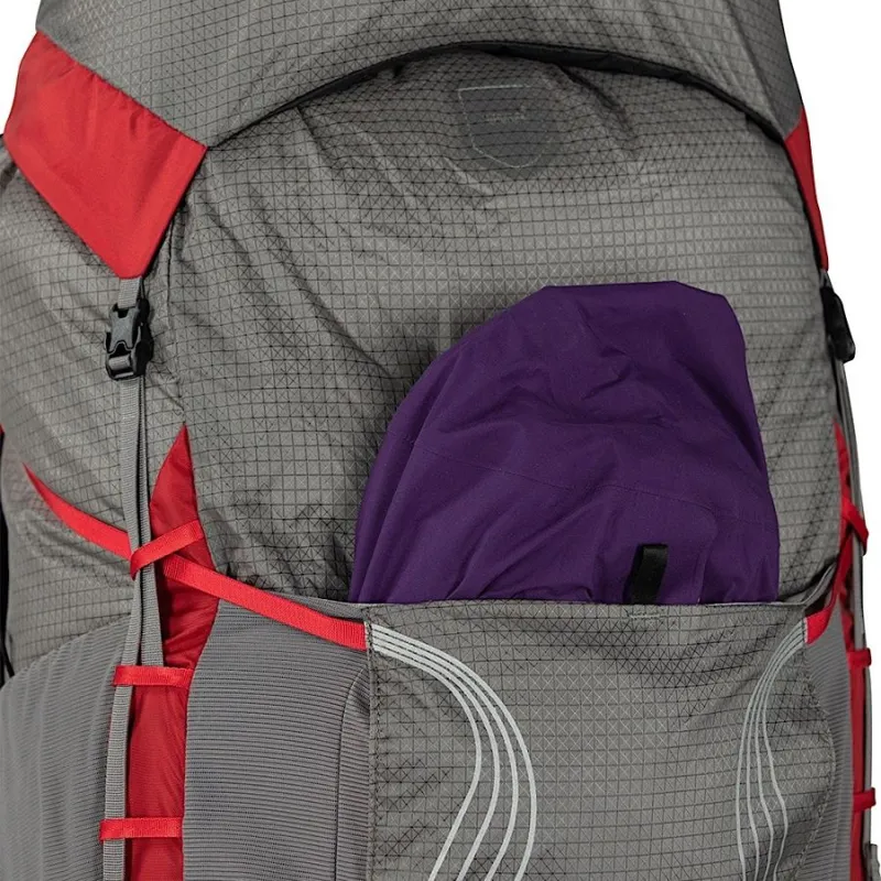 Osprey Eja Pro 55 Women's Backpack 55L in Dale Grey/Poinsettia Red-5
