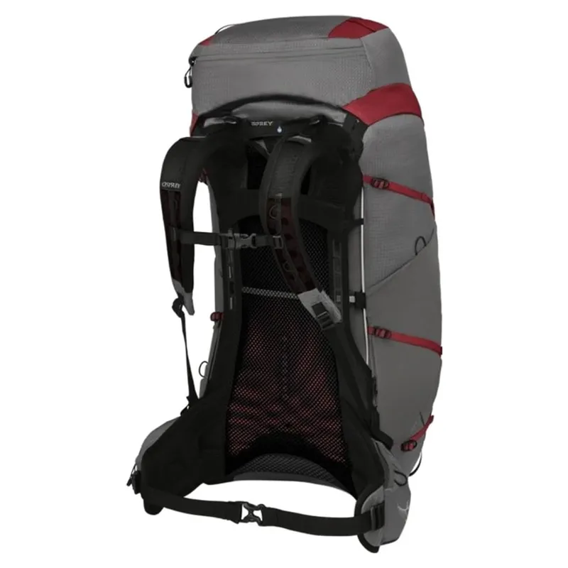 Osprey Eja Pro 55 Women's Backpack 55L in Dale Grey/Poinsettia Red-2