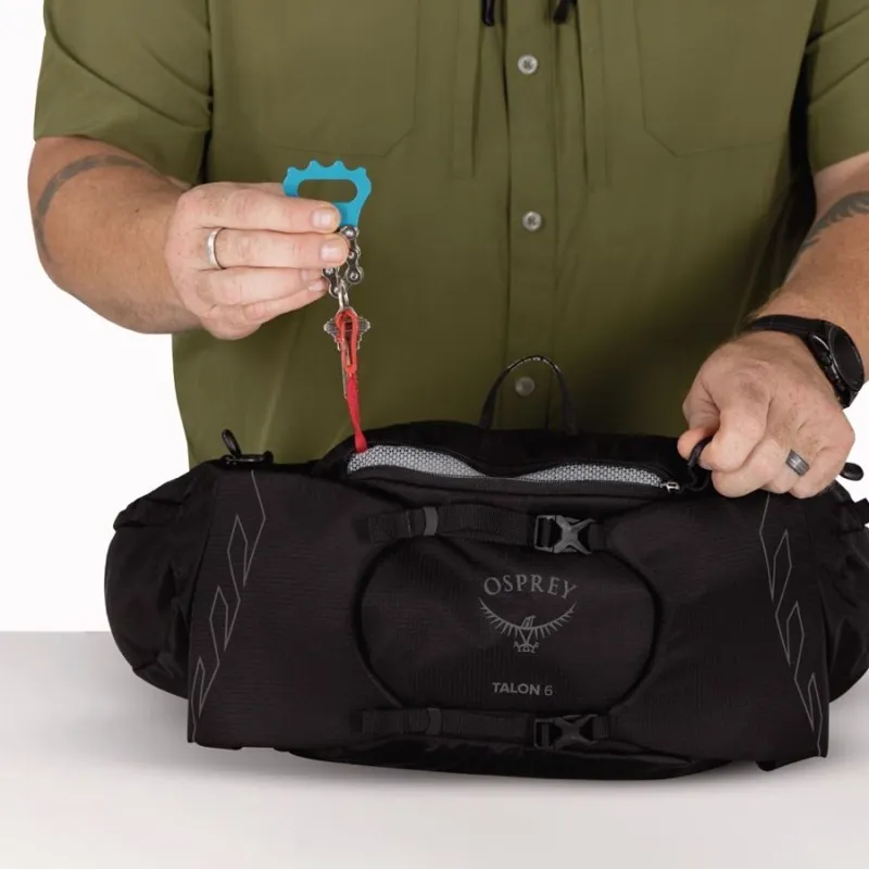 Osprey Talon 6 Waist Pack in Black/Coal Grey-4