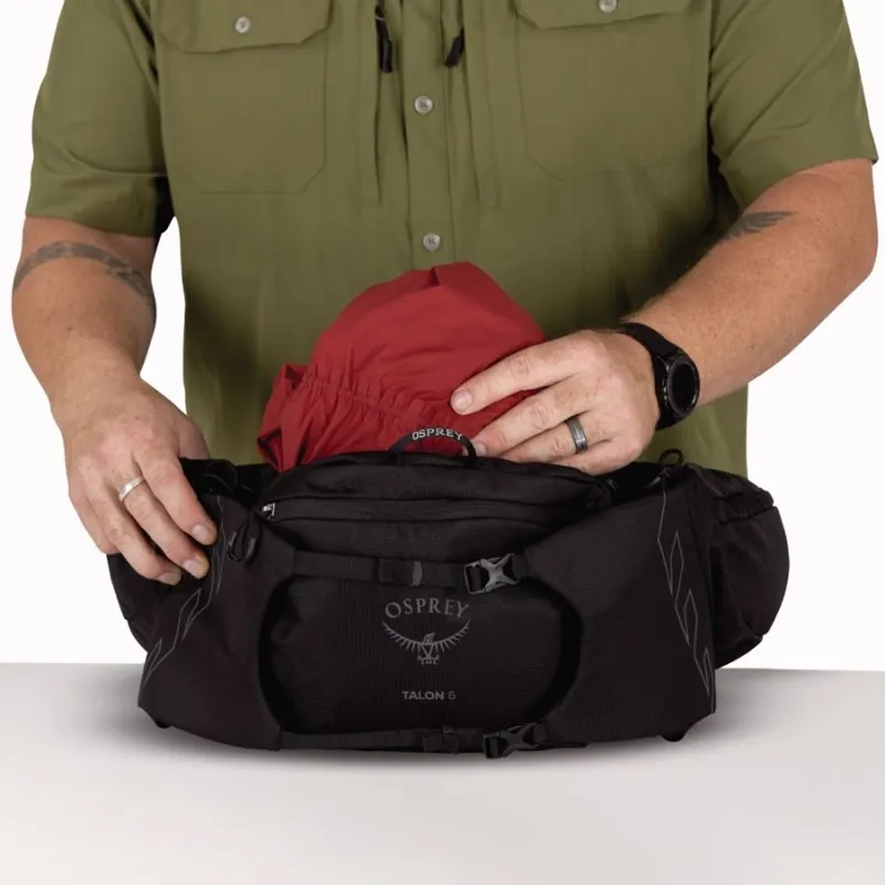 Osprey Talon 6 Waist Pack in Black/Coal Grey-6