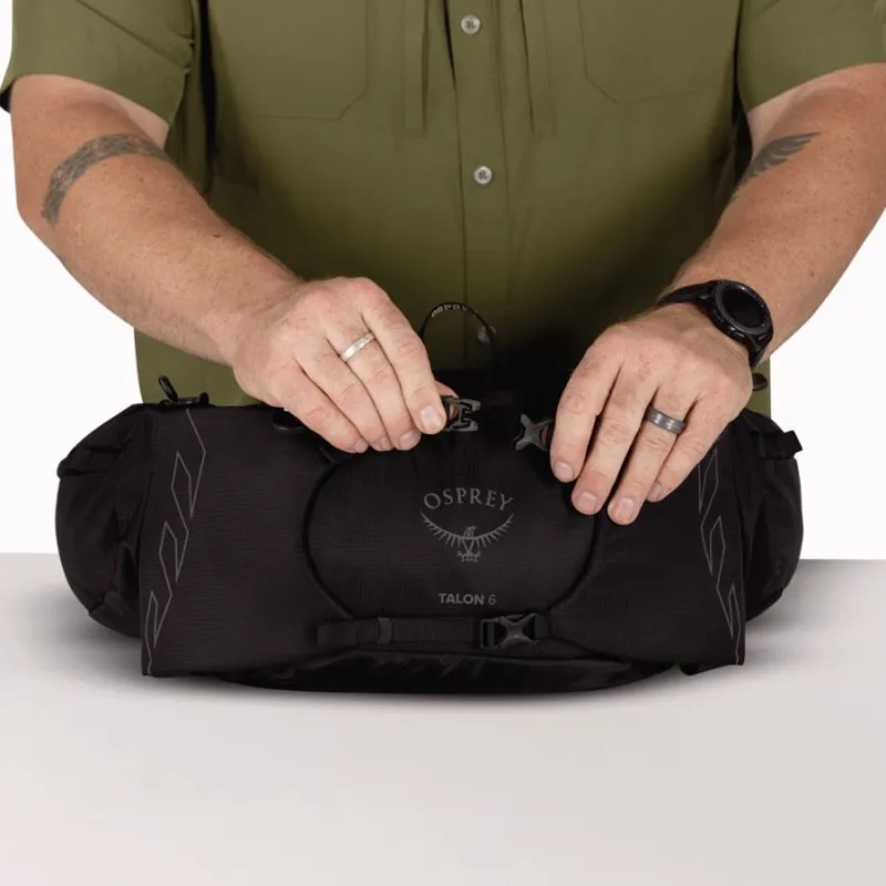Osprey Talon 6 Waist Pack in Black/Coal Grey-3