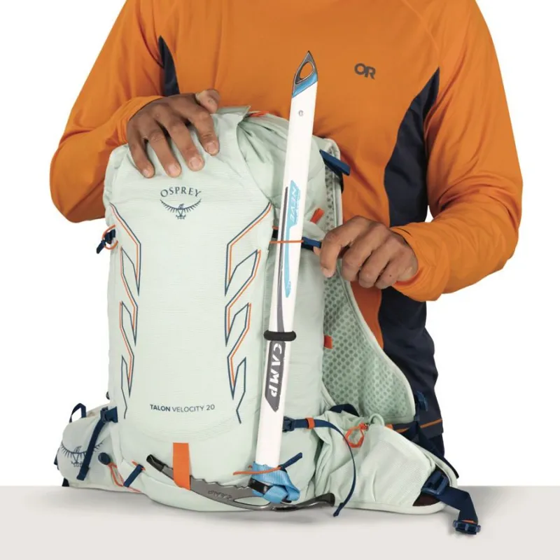 Osprey Talon Velocity 20 Backpack in Dark Charcoal/Tumbleweed Yellow-12