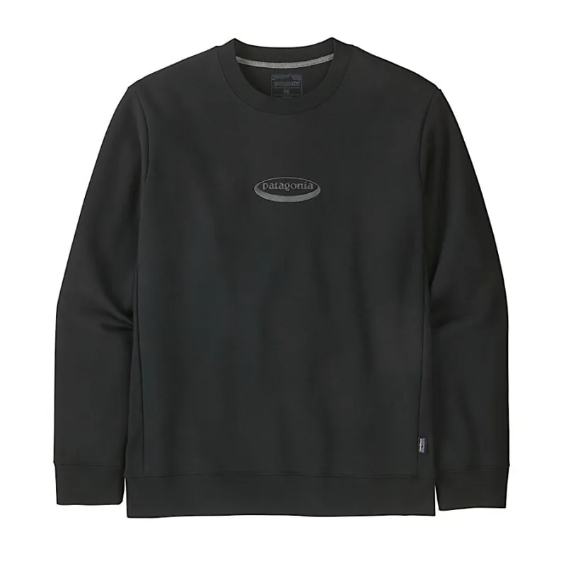 Patagonia 95 Oval Logo Uprisal Men's Crew Sweatshirt in Black