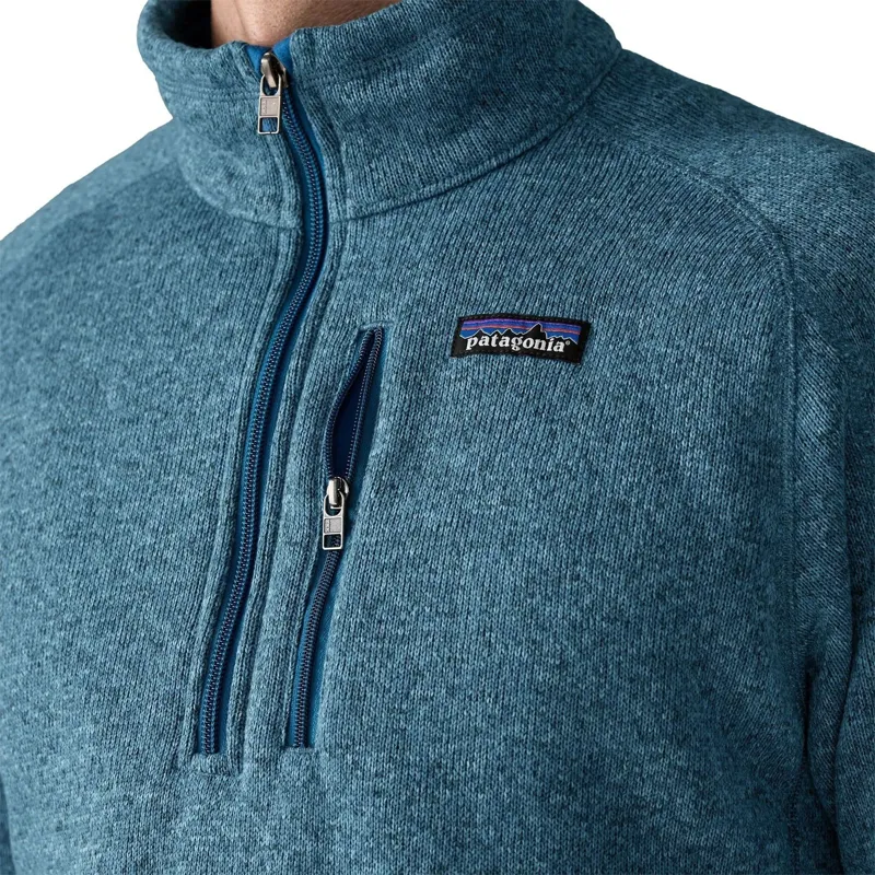 Patagonia Better Sweater Men's 1/4-Zip Fleece in Aquatic Blue-5