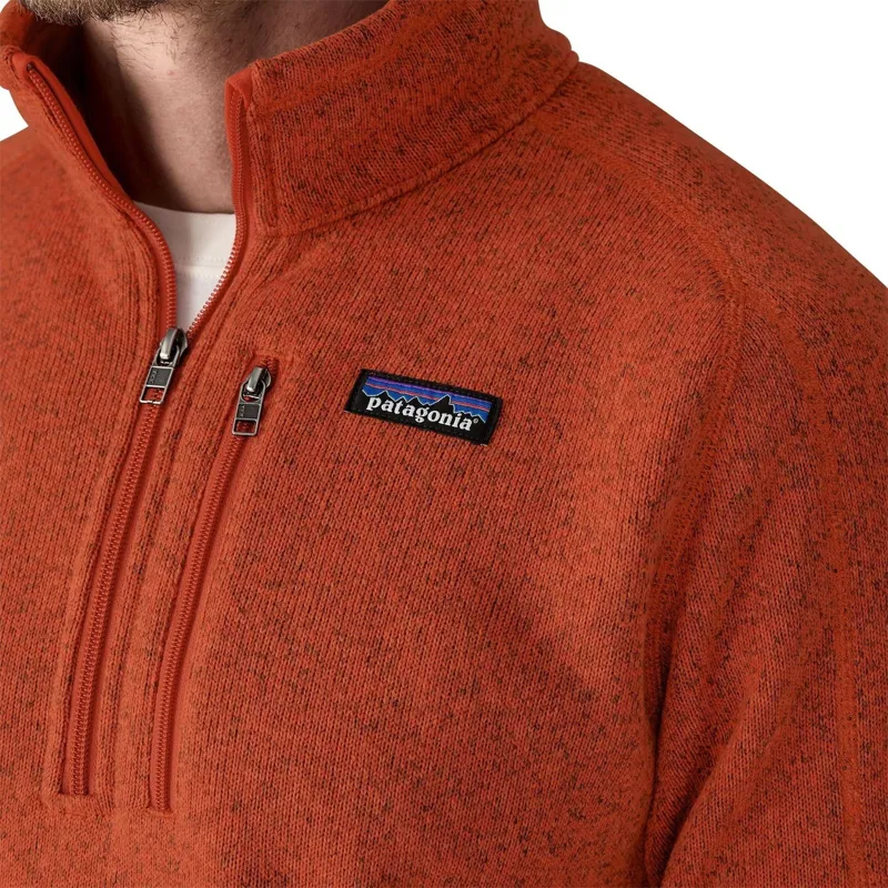 Patagonia Better Sweater Men's 1/4-Zip Fleece in Coal Orange-5