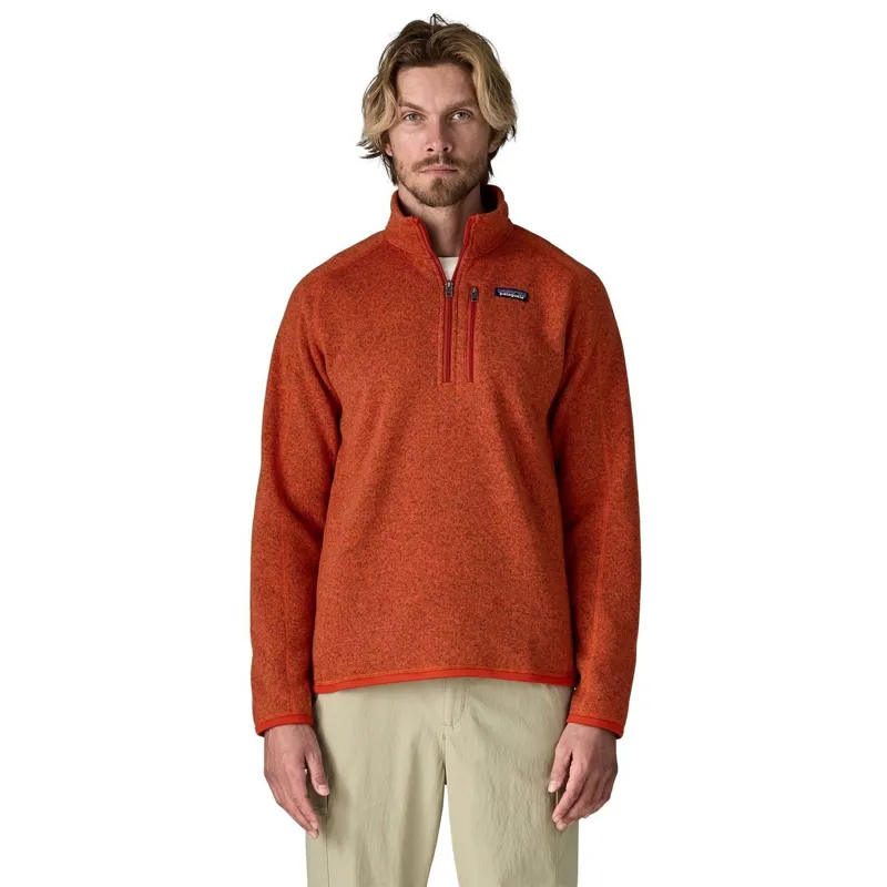 Patagonia Better Sweater Men's 1/4-Zip Fleece in Coal Orange-1