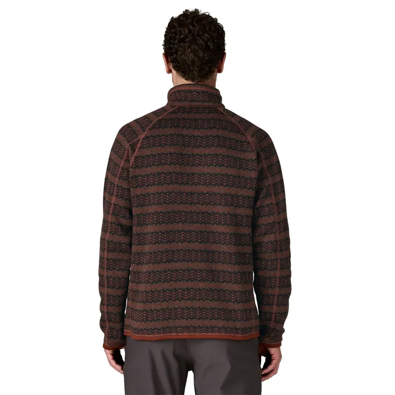 Patagonia Better Sweater Men's 1/4-Zip Fleece in Woven Together-Dried Vanilla-2