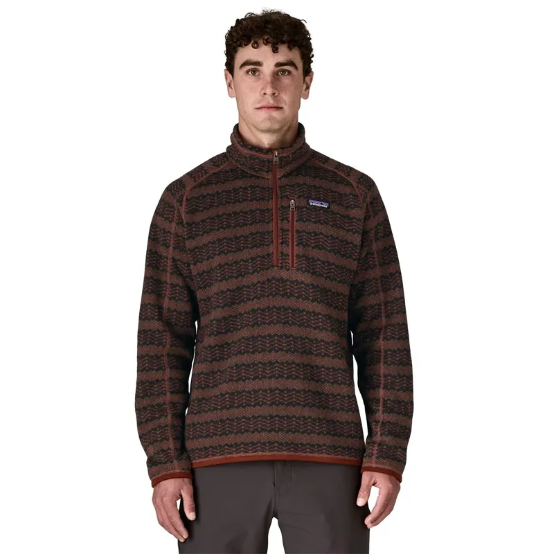 Patagonia Better Sweater Men's 1/4-Zip Fleece in Woven Together-Dried Vanilla-1