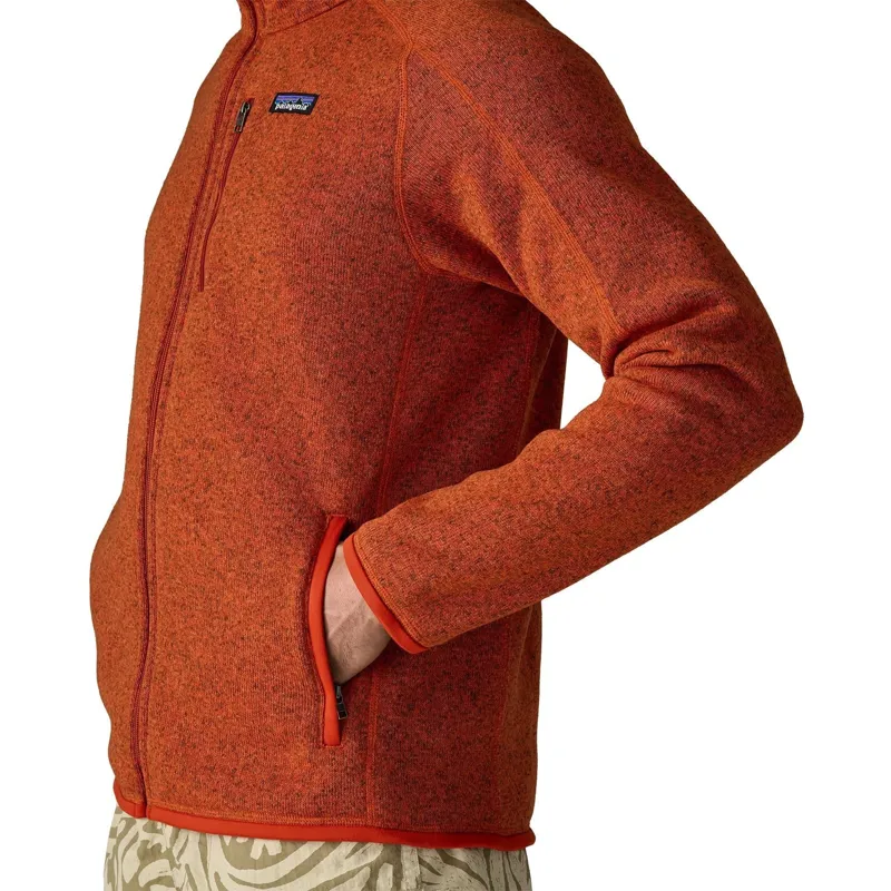 Patagonia Better Sweater Men's Fleece Jacket in Coal Orange-5