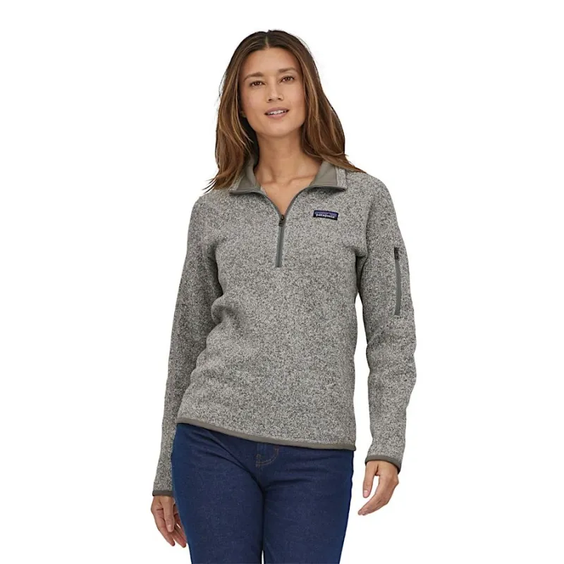 Patagonia Better Sweater Women's 1/4-Zip Fleece in Birch White-1