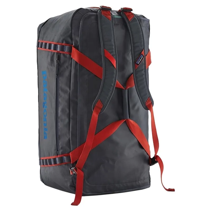Patagonia Black Hole Duffel 100L in Smolder Blue-Amanita Red-1