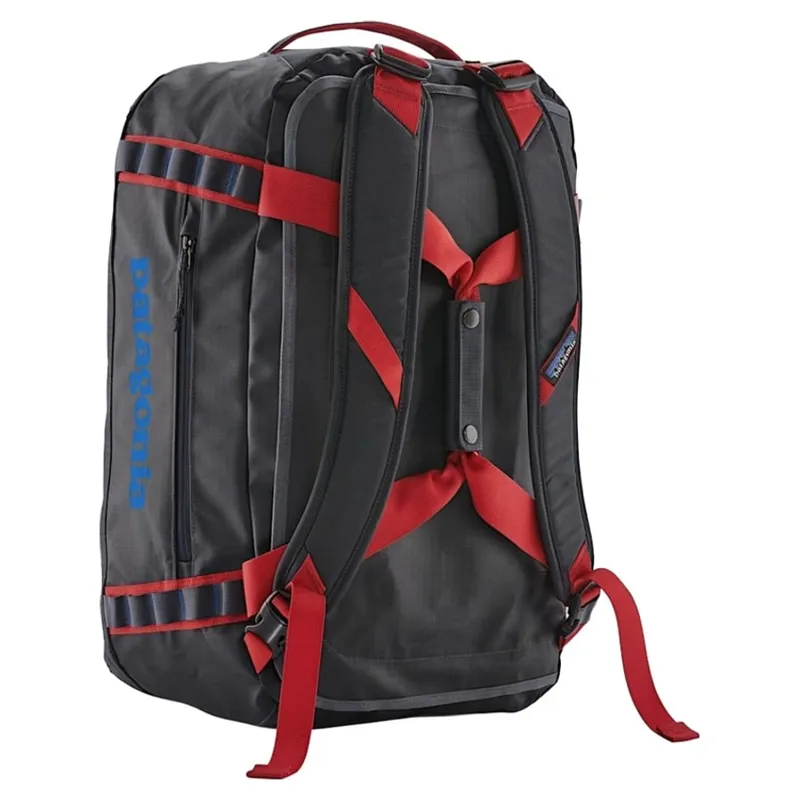 Patagonia Black Hole Duffel 40L in Smolder Blue/Amanita Red-1