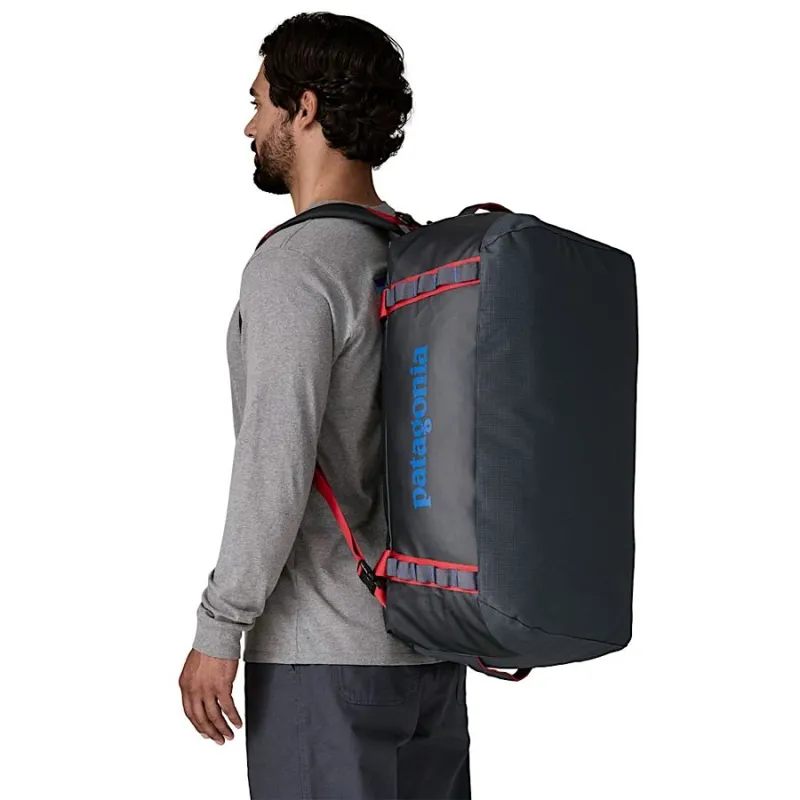 Patagonia Black Hole Duffel 55L in Smolder Blue/Amanita Red-2