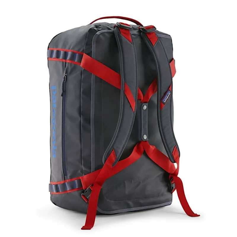 Patagonia Black Hole Duffel 55L in Smolder Blue/Amanita Red-1