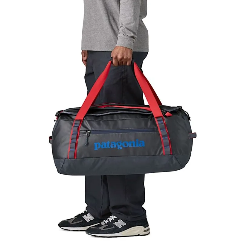 Patagonia Black Hole Duffel 55L in Smolder Blue/Amanita Red-3