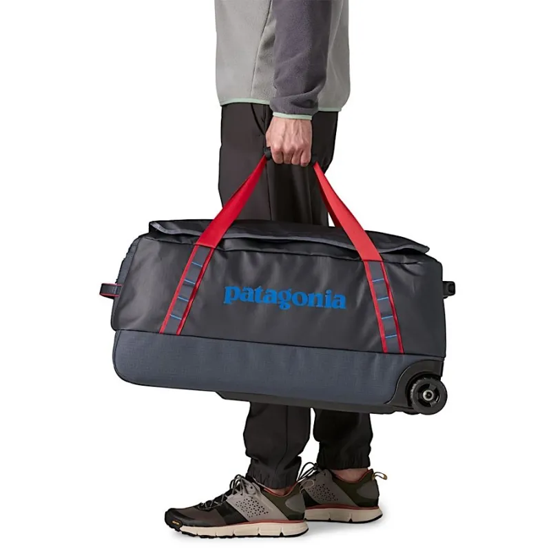 Patagonia Black Hole Wheeled Duffel Bag 70L Smolder Blue/Amanita Red-3