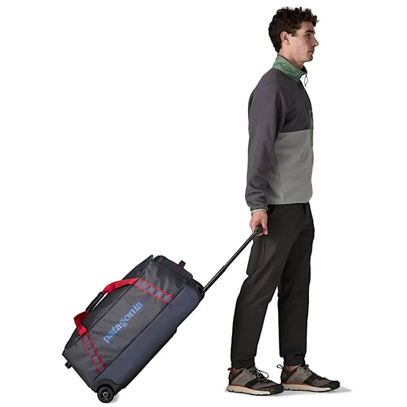 Patagonia Black Hole Wheeled Duffel Bag 70L Smolder Blue/Amanita Red-2