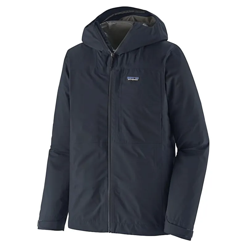 Patagonia Boulder Fork Men's Rain Jacket in Smolder Blue